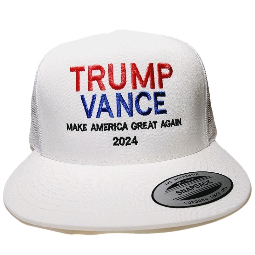 TRUMP VANCE Make America Great Again 2024 Mesh Snapback Direct Embroid